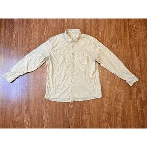 Faherty Knit Seasons Shirt Mens XXL Button Down Long Sleeve Green Organic Cotton